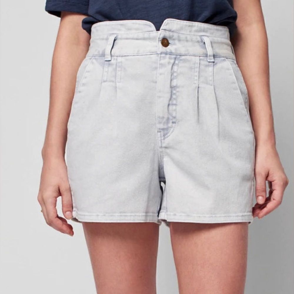 Faherty NWT Rikki Organic Cotton Denim Shorts in Light Wash Indigo Size XS